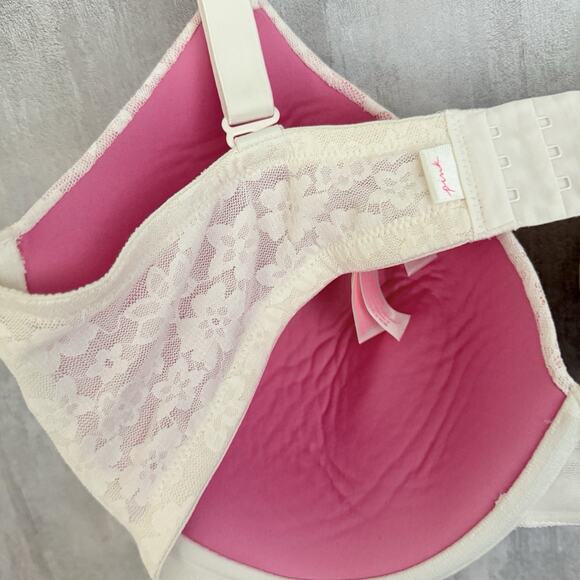 Victoria's Secret PINK Underwire Bra 38DDD Color Ivory Eyelet Lace NWOT - Picture 5 of 14